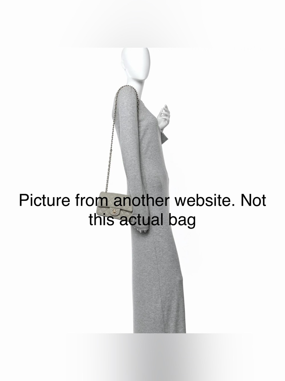 Classic Single Flap Bag Quilted Lambskin Mini Grey - Picture 11 of 11